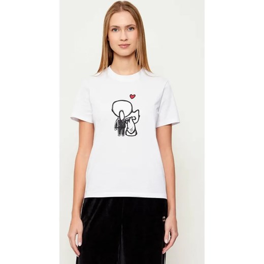 Karl Lagerfeld T-shirt ikon valentine | Regular Fit ze sklepu Gomez Fashion Store w kategorii Bluzki damskie - zdjęcie 187920475