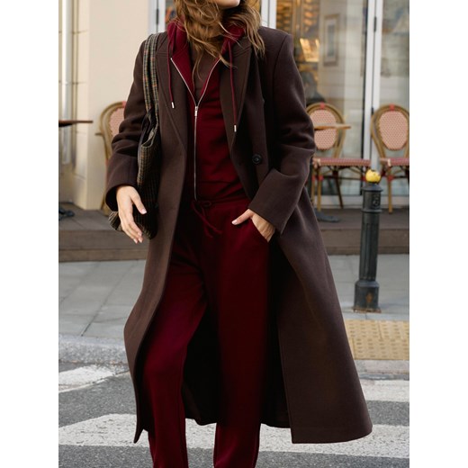 Reserved - Dresowe joggery - bordowy ze sklepu Reserved w kategorii Spodnie damskie - zdjęcie 187922509