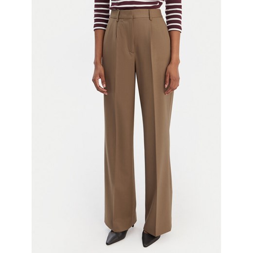 Tommy Hilfiger Spodnie materiałowe Timeless WW0WW48801 Beżowy Wide Leg ze sklepu MODIVO w kategorii Spodnie damskie - zdjęcie 187922909