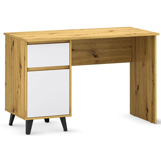 Skandynawskie biurko z szafką dąb artisan + biały A7-S00 ze sklepu Edinos.pl w kategorii Biurka i sekretarzyki - zdjęcie 187924116