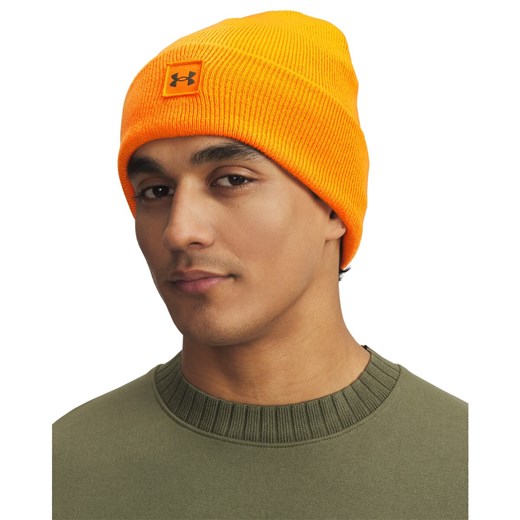 Męska czapka zimowa Under Armour UA Halftime Cuff - pomarańczowa ze sklepu Sportstylestory.com w kategorii Czapki zimowe męskie - zdjęcie 187924847