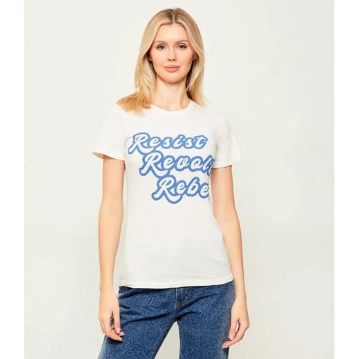 One Teaspoon T-shirt RESIST REVOLT REBEL | Relaxed fit ze sklepu Gomez Fashion Store w kategorii Bluzki damskie - zdjęcie 187925126