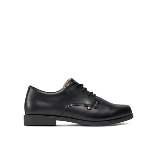 Tommy Hilfiger Półbuty Low Cut Lace Up Shoe T3B4-33174-1355 Czarny ze sklepu MODIVO w kategorii Buty komunijne - zdjęcie 187927008