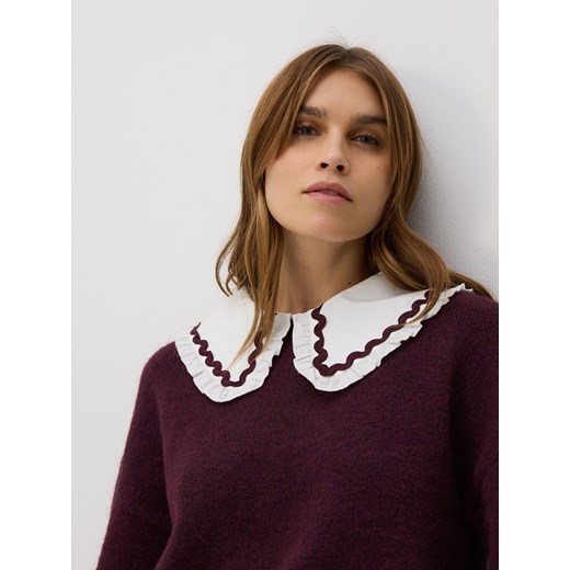 Reserved - Sweter z domieszką wełny - ciemnofioletowy ze sklepu Reserved w kategorii Swetry damskie - zdjęcie 187927848