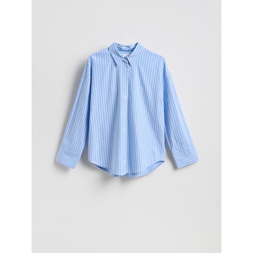 Reserved - Bawełniana koszula - jasnoniebieski ze sklepu Reserved w kategorii Koszule damskie - zdjęcie 187927879