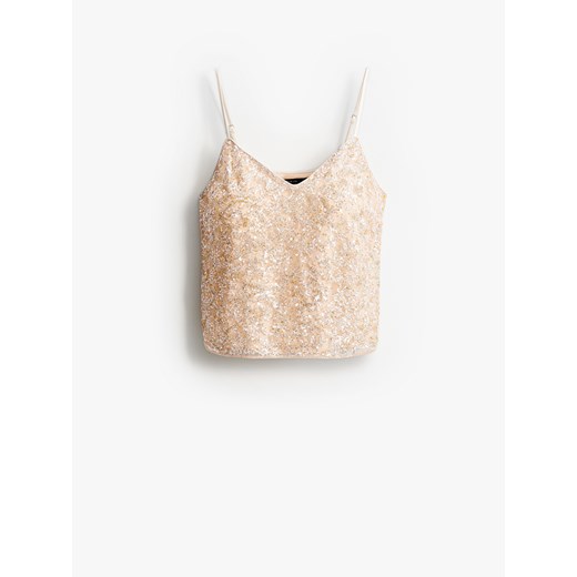 Mohito - Top z cekinami - złoty ze sklepu Mohito w kategorii Bluzki damskie - zdjęcie 187930935