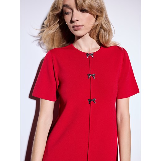 Mohito - Sukienka mini z ozdobnymi kokardkami - czerwony ze sklepu Mohito w kategorii Sukienki - zdjęcie 187932367