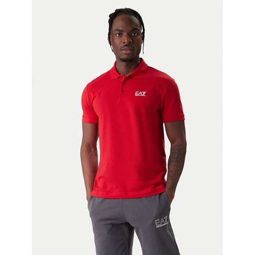 EA7 Emporio Armani Polo 8NPF14 PJVQZ U5072 Czerwony Regular Fit ze sklepu MODIVO w kategorii T-shirty męskie - zdjęcie 187934065