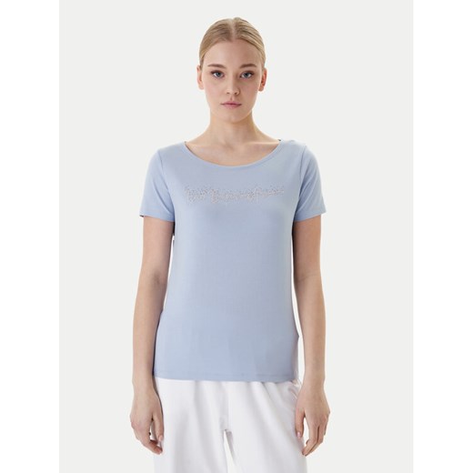 EA7 Emporio Armani T-Shirt 7W000978 AF10373 U9309 Niebieski Regular Fit ze sklepu MODIVO w kategorii Bluzki damskie - zdjęcie 187934127