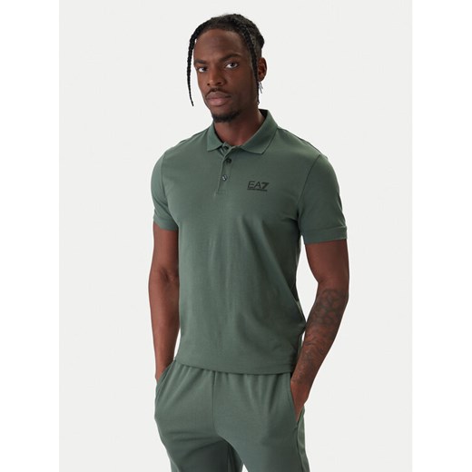 EA7 Emporio Armani Polo 8NPF14 PJVQZ U7260 Zielony Regular Fit ze sklepu MODIVO w kategorii T-shirty męskie - zdjęcie 187934136