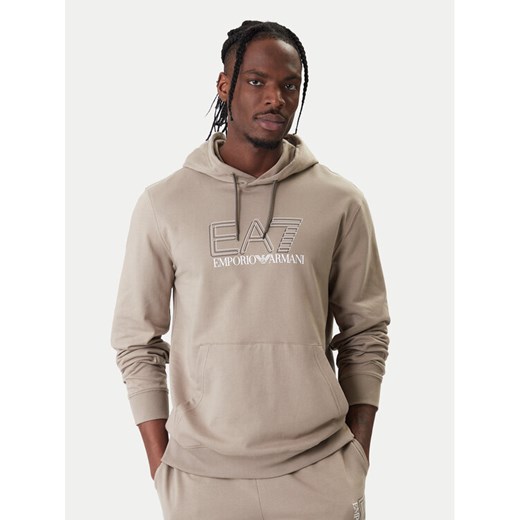 EA7 Emporio Armani Bluza 7M001313 AF13512 U6167 Beżowy Regular Fit ze sklepu MODIVO w kategorii Bluzy męskie - zdjęcie 187934197