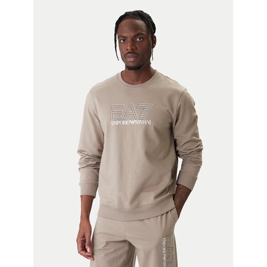 EA7 Emporio Armani Bluza 7M001312 AF13512 U6167 Beżowy Regular Fit ze sklepu MODIVO w kategorii Bluzy męskie - zdjęcie 187934216