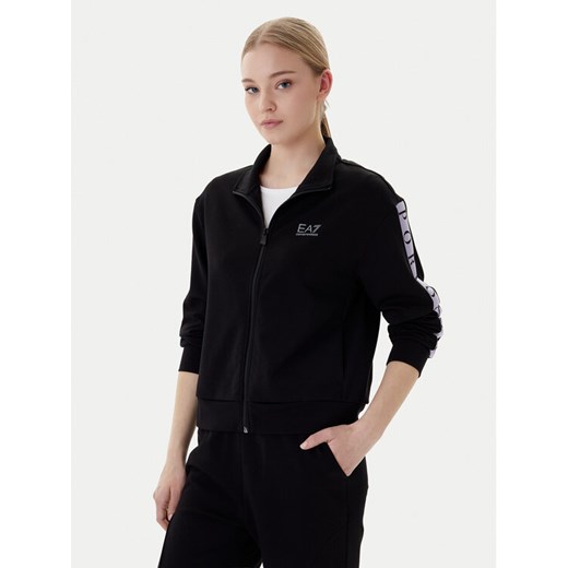 EA7 Emporio Armani Bluza 7W001152 AF12501 UC001 Czarny Regular Fit ze sklepu MODIVO w kategorii Bluzy damskie - zdjęcie 187934219