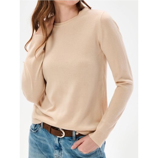 Sinsay - Lekki sweter basic - beżowy ze sklepu Sinsay w kategorii Swetry damskie - zdjęcie 187937655
