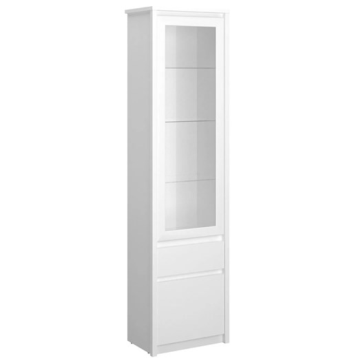 Biała wysoka witryna w stylu skandynawskim F2-S39 ze sklepu Edinos.pl w kategorii Regały i witryny - zdjęcie 187939187