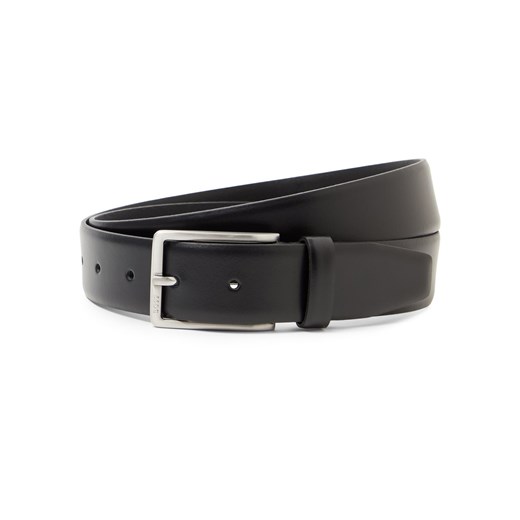 BOSS Męski pasek skórzany - Erman Mężczyźni skóra czarny jednolity ze sklepu vangraaf w kategorii Paski męskie - zdjęcie 187939997
