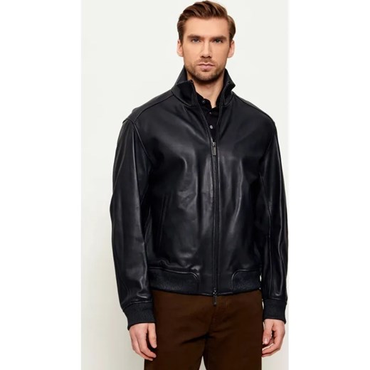 BOSS BLACK Skórzana kurtka H-Mamun_AM | BOSS x ASTON MARTIN | Regular Fit ze sklepu Gomez Fashion Store w kategorii Kurtki męskie - zdjęcie 187940207