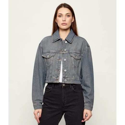 Hugo Blue Kurtka jeansowa Galatea_B | Cropped Fit ze sklepu Gomez Fashion Store w kategorii Kurtki damskie - zdjęcie 187942227