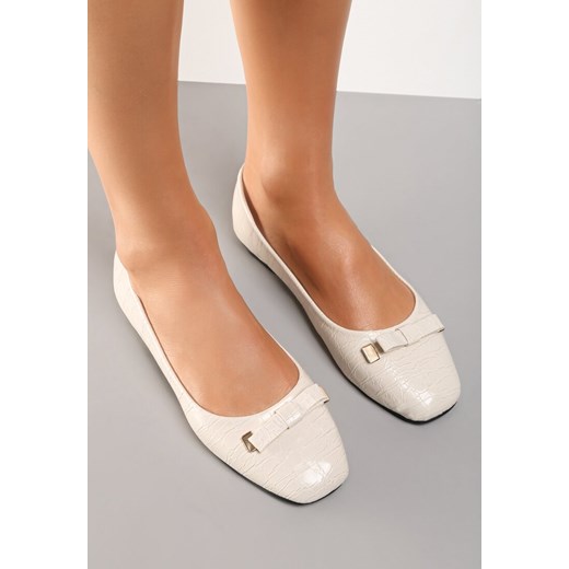 Beżowe Balerinki Calline ze sklepu renee.pl w kategorii Balerinki - zdjęcie 187942366