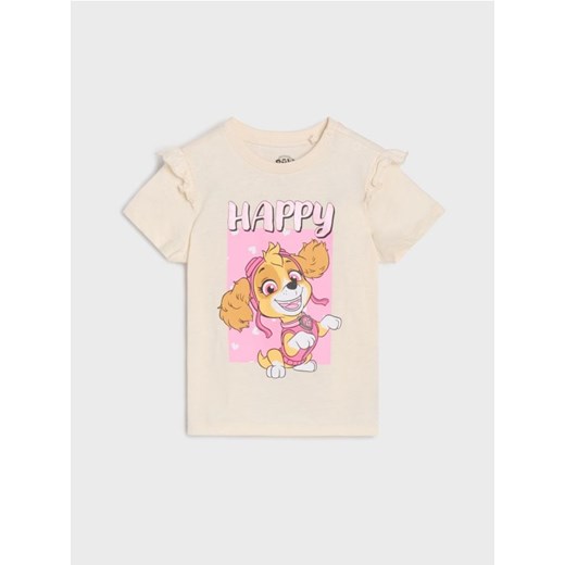Sinsay - Koszulka z ozdobnymi falbanami PAW Patrol - kremowy ze sklepu Sinsay w kategorii Kaftaniki i bluzki - zdjęcie 187943075