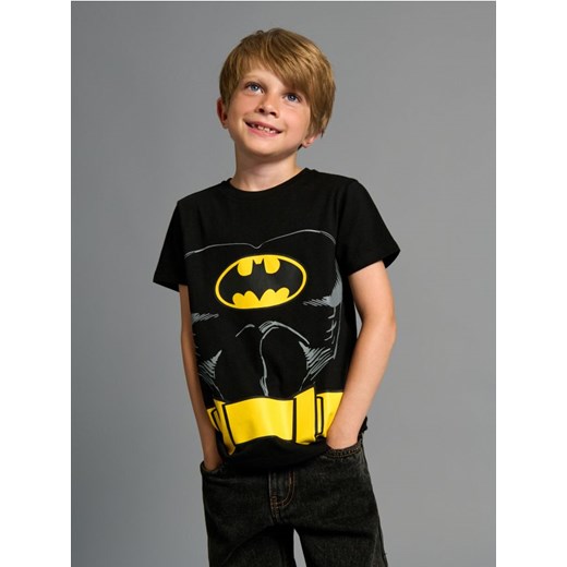 Sinsay - Bawełniana koszulka z krótkim rękawem Batman - czarny ze sklepu Sinsay w kategorii T-shirty chłopięce - zdjęcie 187943089
