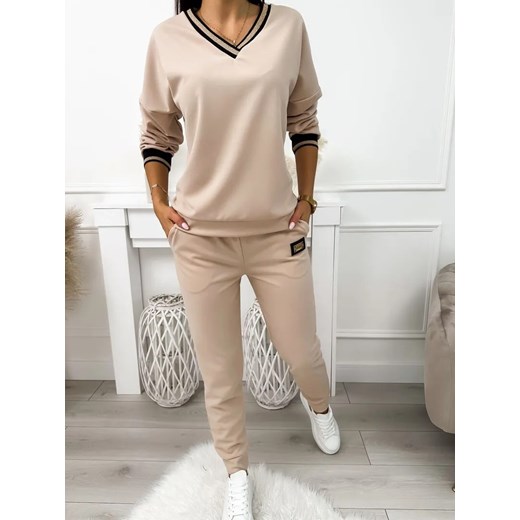 Beżowy Komplet Modnakiecka.pl 44 ModnaKiecka.pl