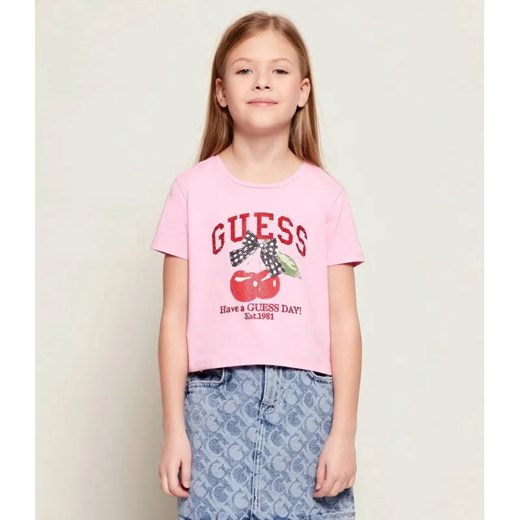 Guess T-shirt | Cropped Fit ze sklepu Gomez Fashion Store w kategorii Bluzki dziewczęce - zdjęcie 187944056