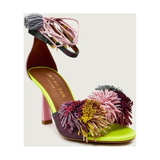 Kurt Geiger Sandały na szpilce POM POM | zamsz ze sklepu Gomez Fashion Store w kategorii Sandały damskie - zdjęcie 187944078