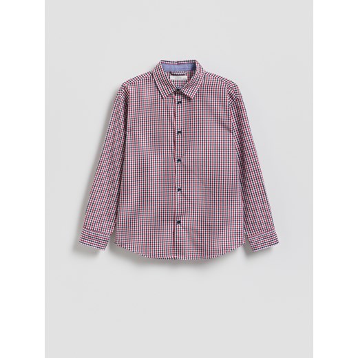 Reserved - Koszula w drobną kratę - czerwony ze sklepu Reserved w kategorii Koszule chłopięce - zdjęcie 187947909