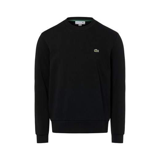 Lacoste Męska bluza nierozpinana Mężczyźni Materiał dresowy czarny jednolity ze sklepu vangraaf w kategorii Bluzy męskie - zdjęcie 187950156