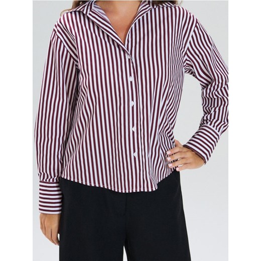 Sinsay - Koszula w paski - bordowy ze sklepu Sinsay w kategorii Koszule damskie - zdjęcie 187950527