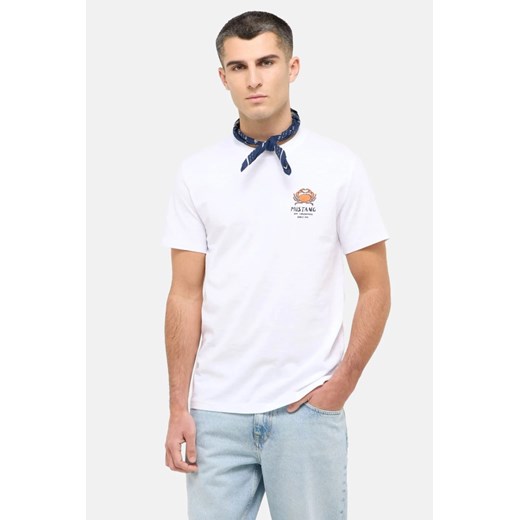 Męski T-Shirt Mustang Style Austin Bright White 1016495 2007 ze sklepu YouNeedit.pl w kategorii T-shirty męskie - zdjęcie 187951887