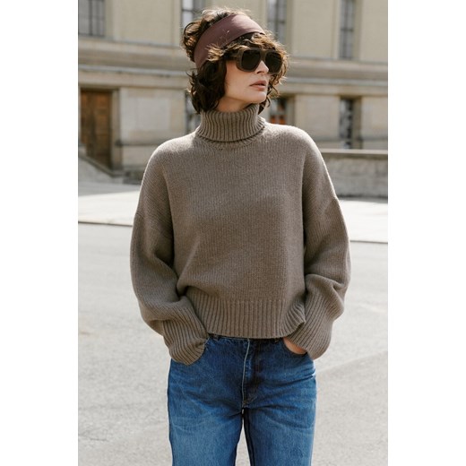 GOLF DAMSKI NICOLE MERINO & CASHMERE CHOCO ze sklepu Jemiol w kategorii Swetry damskie - zdjęcie 187952095