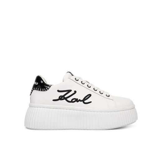 Sneakersy KARL LAGERFELD Kreeper Lo KL42372C Biały ze sklepu eobuwie.pl w kategorii Buty sportowe damskie - zdjęcie 187952466