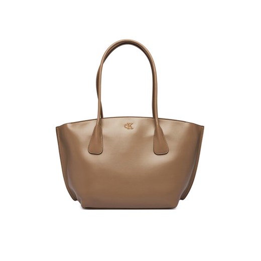 Calvin Klein Torebka Ck Medium Dome Tot LV04F3344G Beżowy ze sklepu MODIVO w kategorii Torby Shopper bag - zdjęcie 187953069
