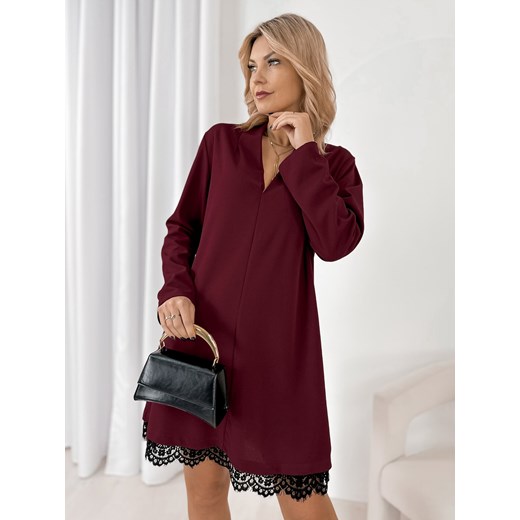 sukienka valdivia bordowa one size ze sklepu UBRA w kategorii Sukienki - zdjęcie 187953695