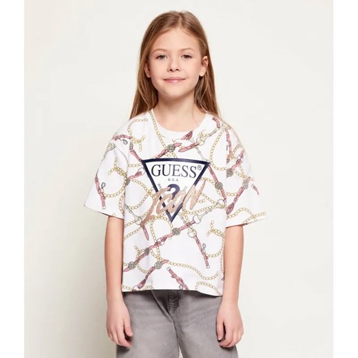Guess T-shirt | Cropped Fit ze sklepu Gomez Fashion Store w kategorii Bluzki dziewczęce - zdjęcie 187953905