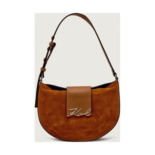 Karl Lagerfeld Torebka na ramię k/signature | zamsz ze sklepu Gomez Fashion Store w kategorii Listonoszki - zdjęcie 187955155