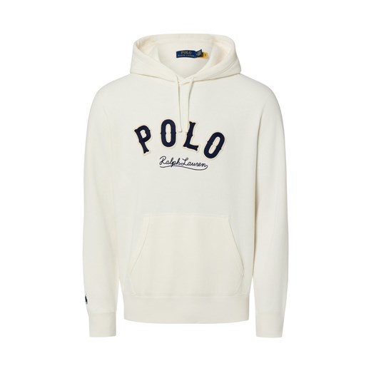 Polo Ralph Lauren Męski sweter z kapturem Mężczyźni Bawełna écru jednolity ze sklepu vangraaf w kategorii Bluzy męskie - zdjęcie 187957307