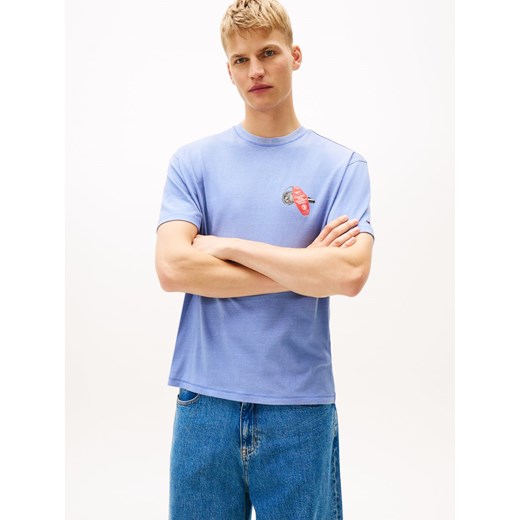 Tommy Jeans Koszulka męska Mężczyźni Bawełna jasnoniebieski nadruk ze sklepu vangraaf w kategorii T-shirty męskie - zdjęcie 187957317