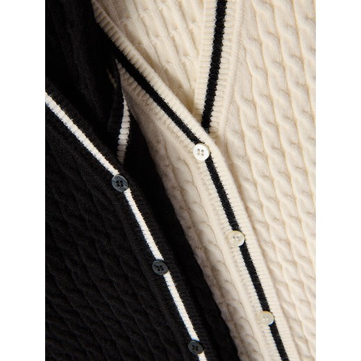 Reserved - Strukturalny kardigan z wiskozą - czarny Reserved S Reserved