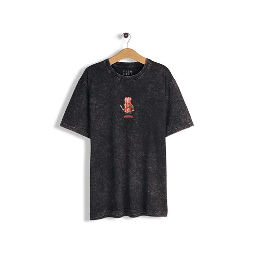 GATE T-shirt z nadrukiem i efektem sprania S ze sklepu gateshop w kategorii T-shirty męskie - zdjęcie 187960676