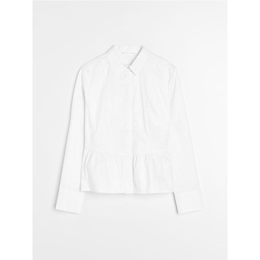 Sinsay - Koszula z krytą plisą i falbaną - biały ze sklepu Sinsay w kategorii Koszule męskie - zdjęcie 187962235