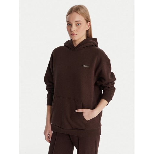 Guess Bluza V6RQ14 K9V31 Brązowy Regular Fit ze sklepu MODIVO w kategorii Bluzy damskie - zdjęcie 187962637