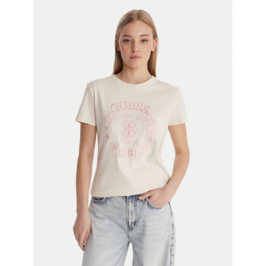 Guess T-Shirt V6RI12 J1314 Biały Regular Fit ze sklepu MODIVO w kategorii Bluzki damskie - zdjęcie 187962648
