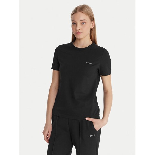Guess T-Shirt V6RI07 J1314 Czarny Regular Fit ze sklepu MODIVO w kategorii Bluzki damskie - zdjęcie 187962658