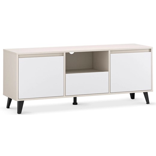 Nowoczesna szafka RTV kaszmir + biały H4-N77 ze sklepu Edinos.pl w kategorii Szafki RTV - zdjęcie 187963865