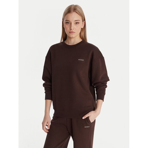Guess Bluza V6RQ13 K9V31 Brązowy Regular Fit ze sklepu MODIVO w kategorii Bluzy damskie - zdjęcie 187964408
