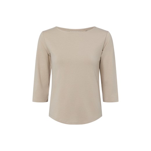 Franco Callegari Damska koszulka z długim rękawem Kobiety Bawełna taupe jednolity ze sklepu vangraaf w kategorii Bluzki damskie - zdjęcie 187965105