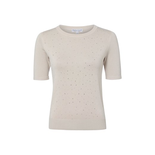 Marie Lund Damski sweter z krótkim rękawem Kobiety wiskoza kitt jednolity ze sklepu vangraaf w kategorii Swetry damskie - zdjęcie 187965129